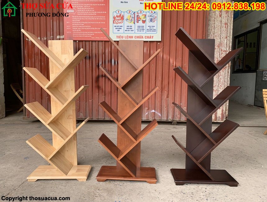 Cách lắp kệ sách gỗ 5 tầng