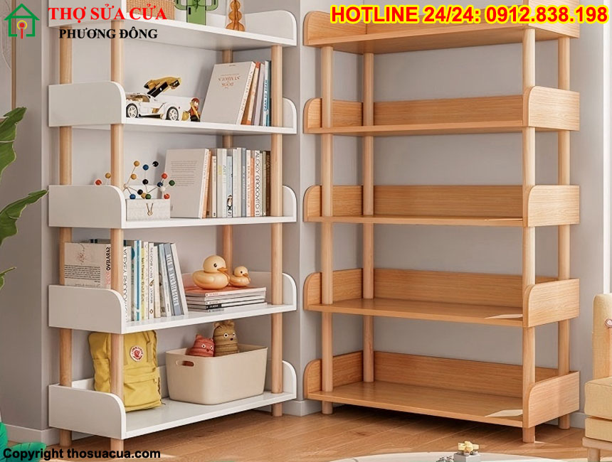 Lắp kệ gỗ 6 tầng