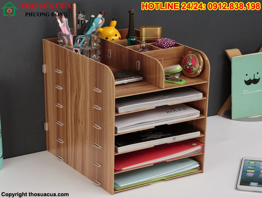 Lắp kệ gỗ 6 tầng