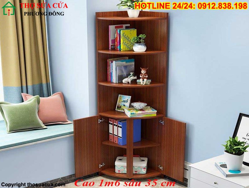 Lắp kệ góc tường