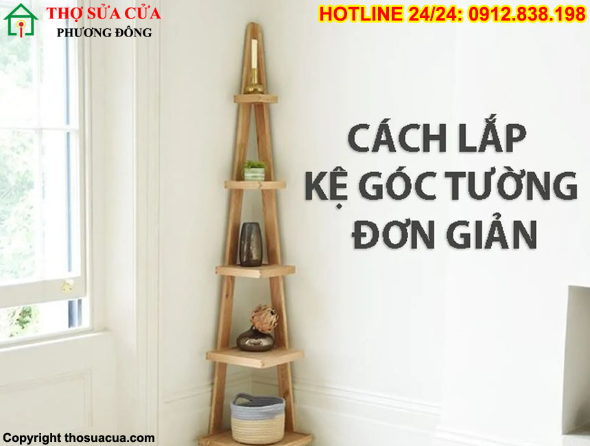 Lắp kệ góc tường
