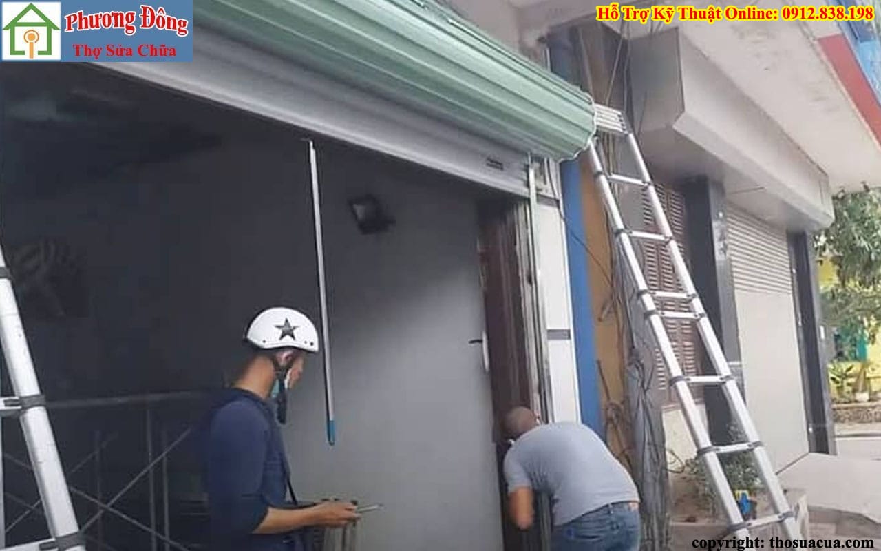 Sửa cửa cuốn kéo tay tại nhà