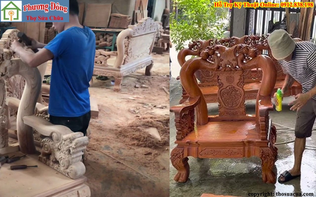 Sửa bàn ghế gỗ tại Hoàng Mai