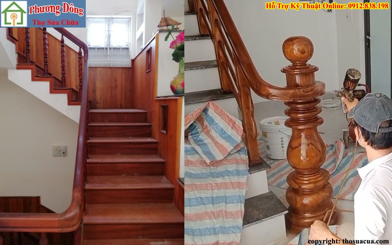 Sửa cầu thang gỗ tại Hai Bà Trưng