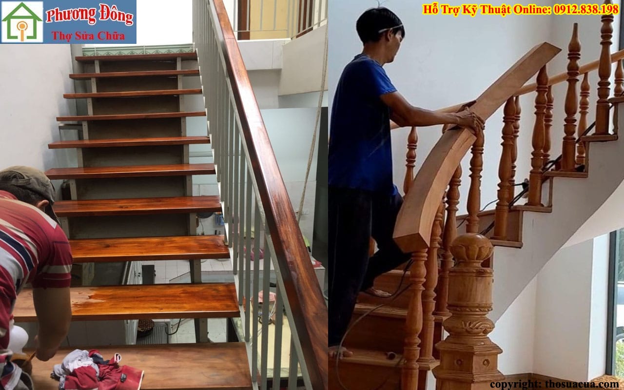 Sửa cầu thang gỗ tại Tây Hồ