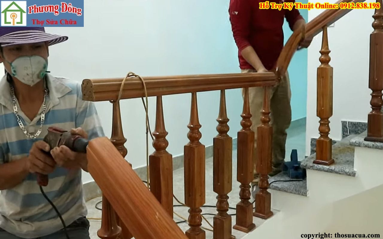 Sửa cầu thang gỗ tại Ba Đình