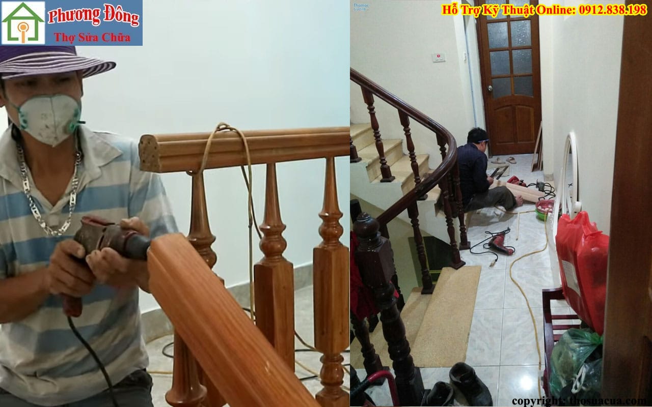Sửa cầu thang gỗ tại Hoàn Kiếm