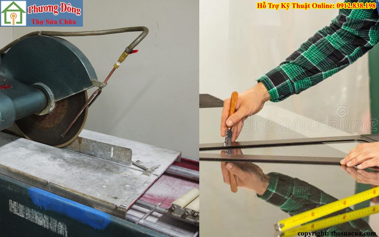 Cắt kính mặt bàn tại Ba Vì