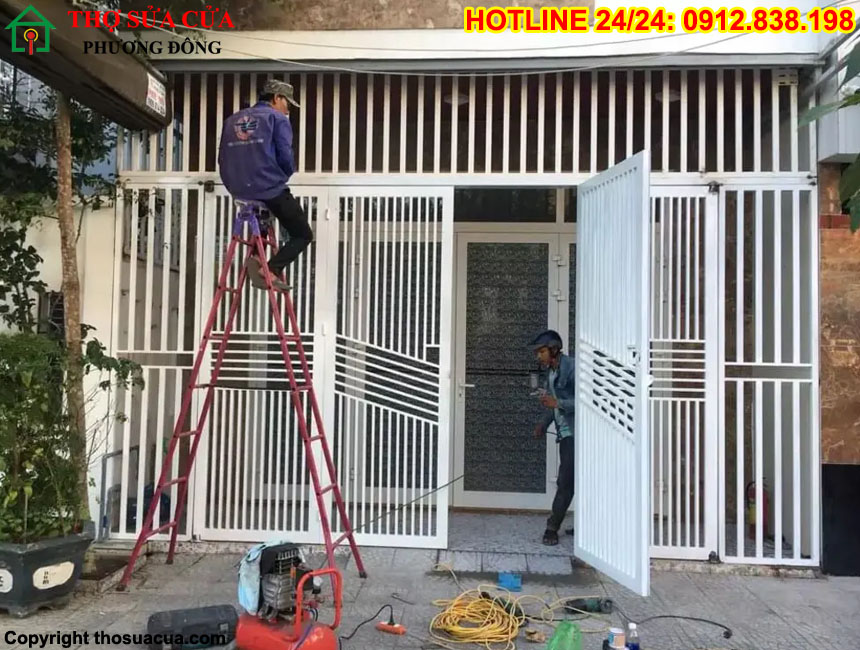 Sơn sửa cửa sắt Long Biên