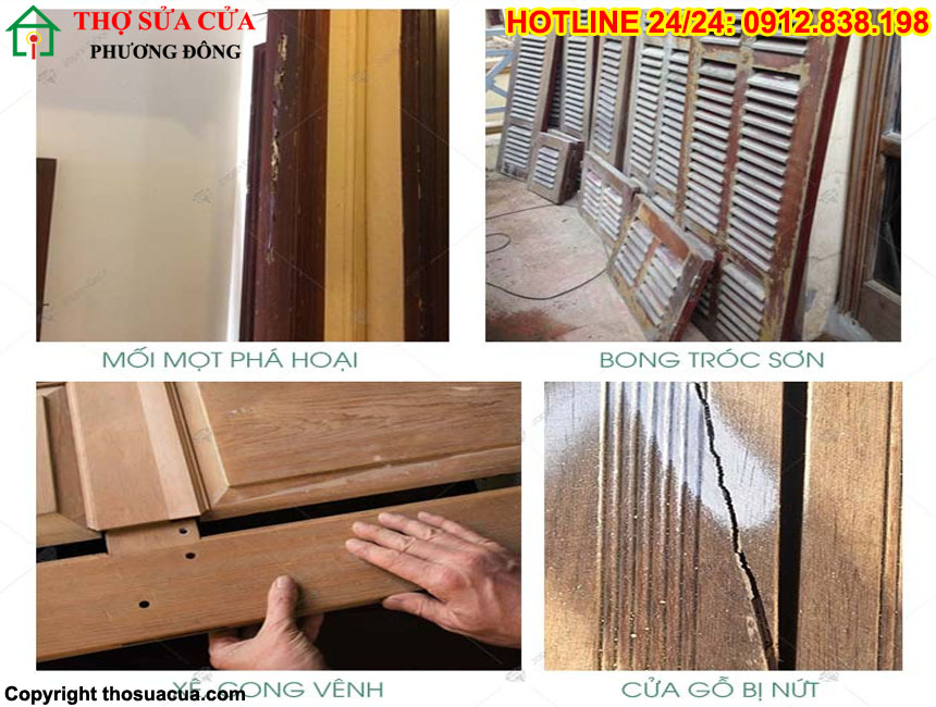 Sửa cửa gỗ tại Long Biên