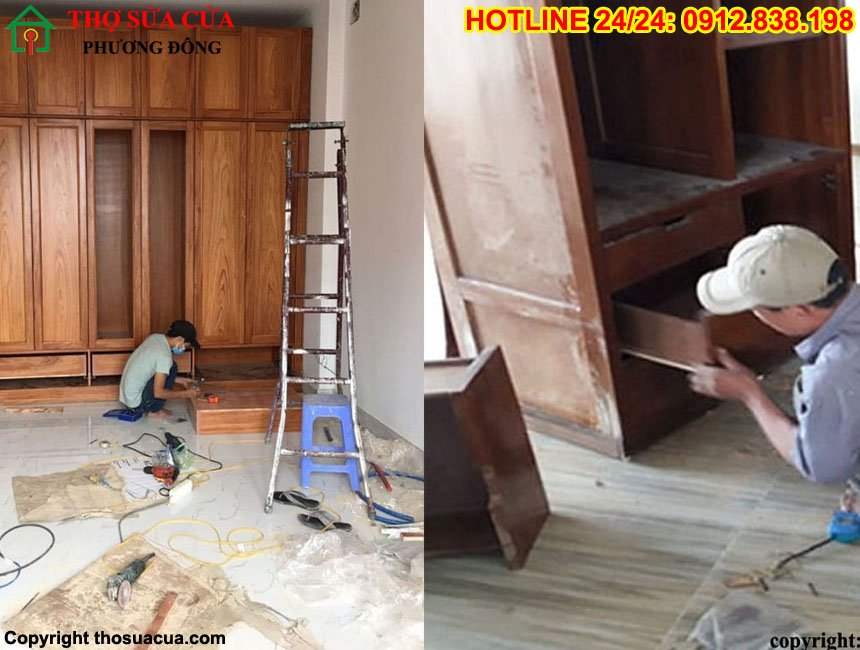 Sửa tủ gỗ tại Cầu Giấy