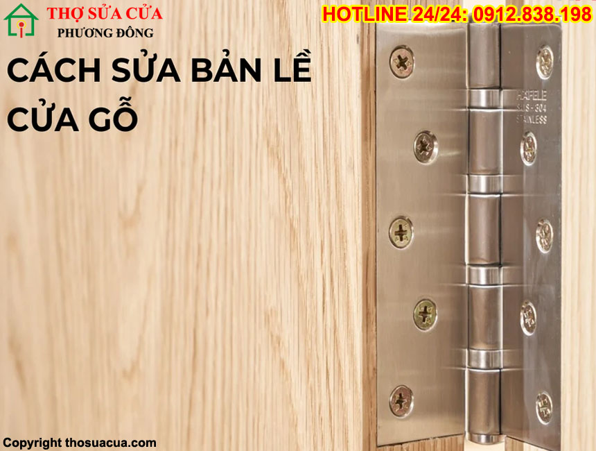 Bản lề cửa gỗ bị hỏng