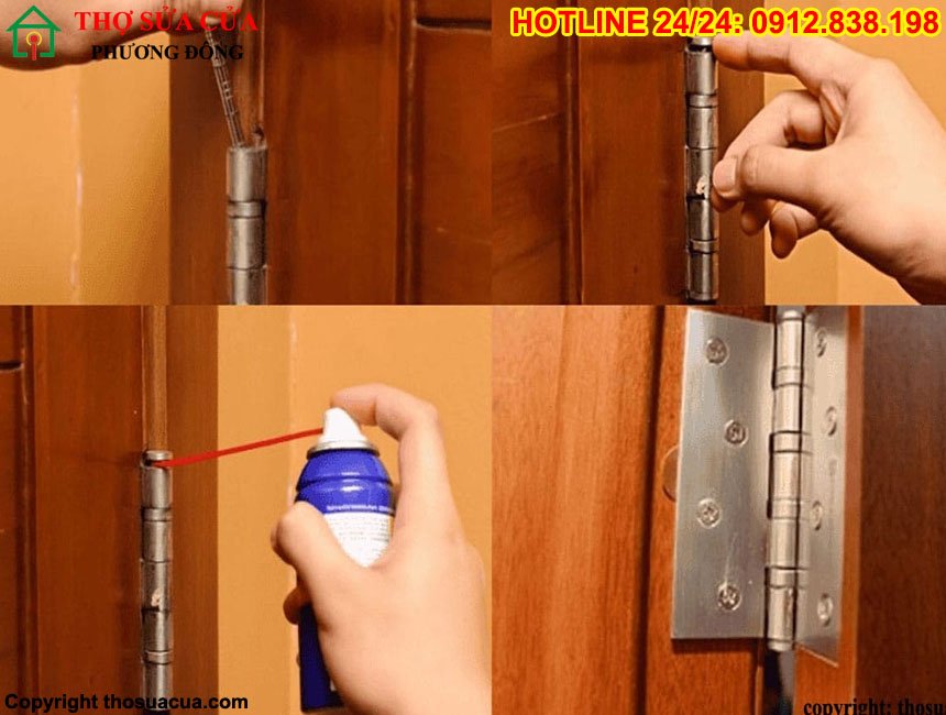 Bản lề cửa gỗ bị hỏng