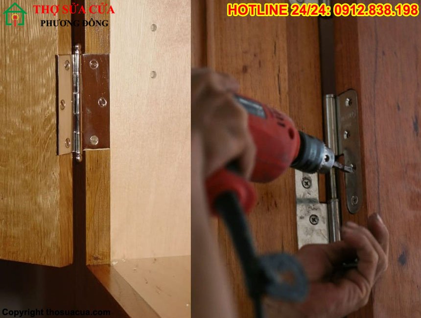 Cách lắp bản lề cửa gỗ