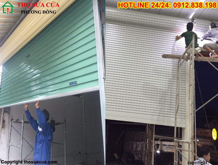 Cách lắp cửa cuốn kéo tay