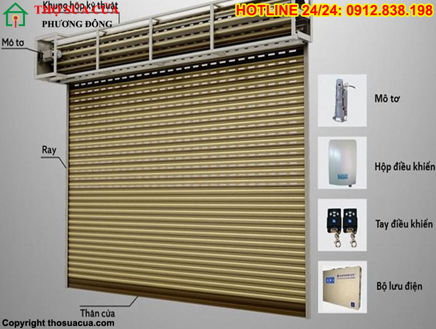 Cách lắp cửa cuốn khe thoáng