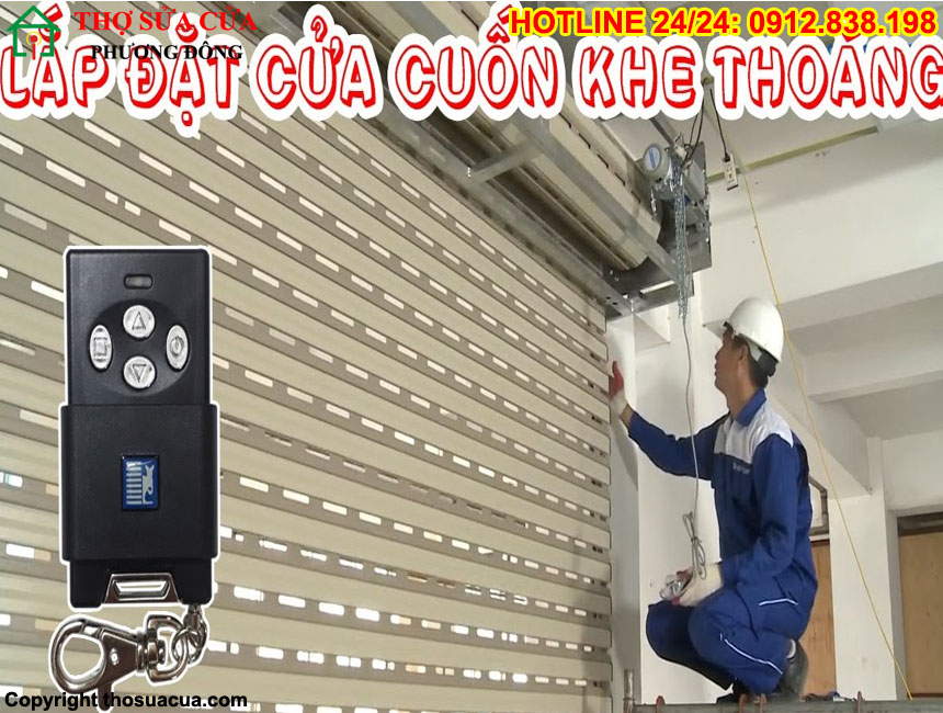 Cách lắp cửa cuốn khe thoáng