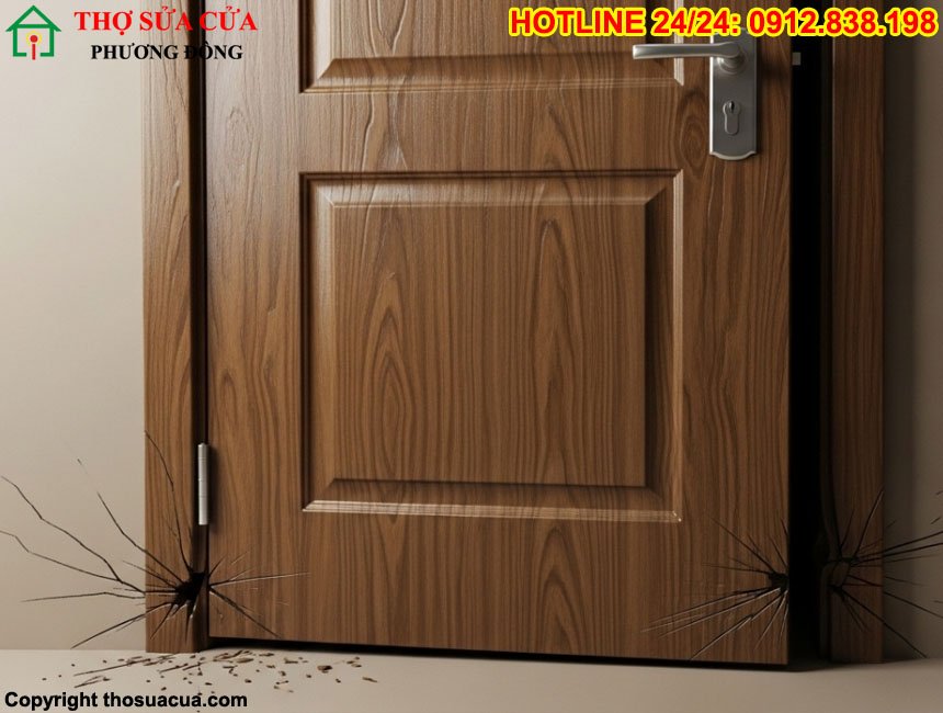 Cửa gỗ bị kẹt