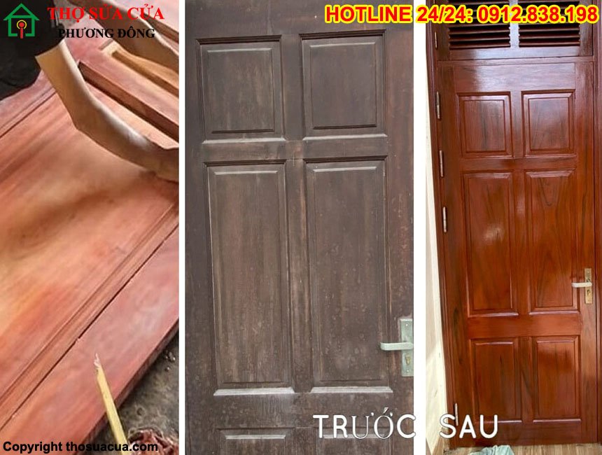 Cửa gỗ bị phai màu