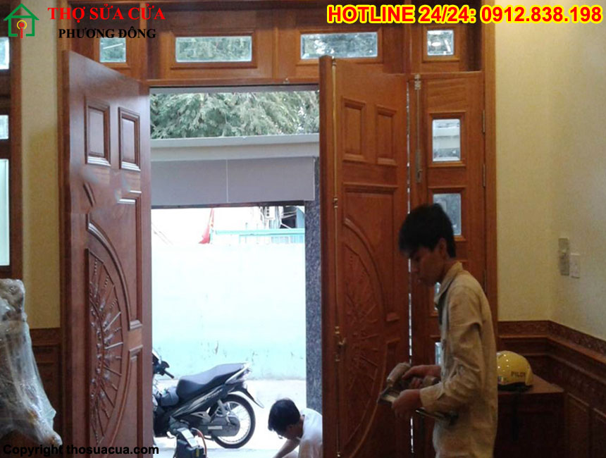 Cửa gỗ bị xệ