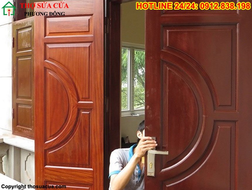 Cửa gỗ bị xệ