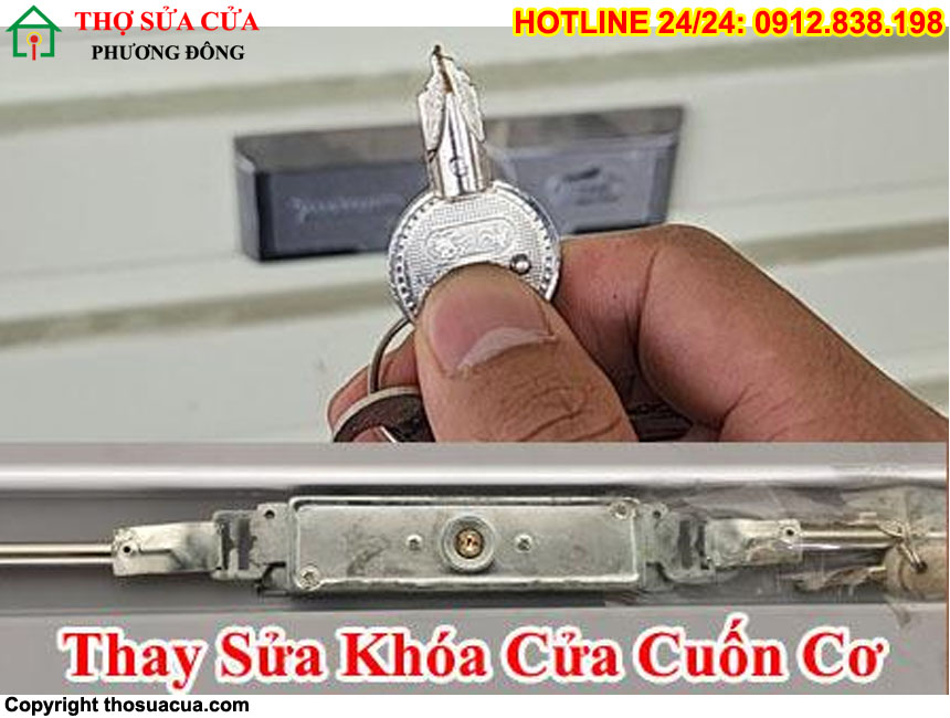 Khóa cửa cuốn cơ