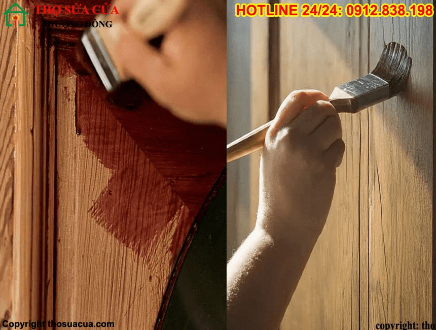 Sơn cửa gỗ bị bong tróc
