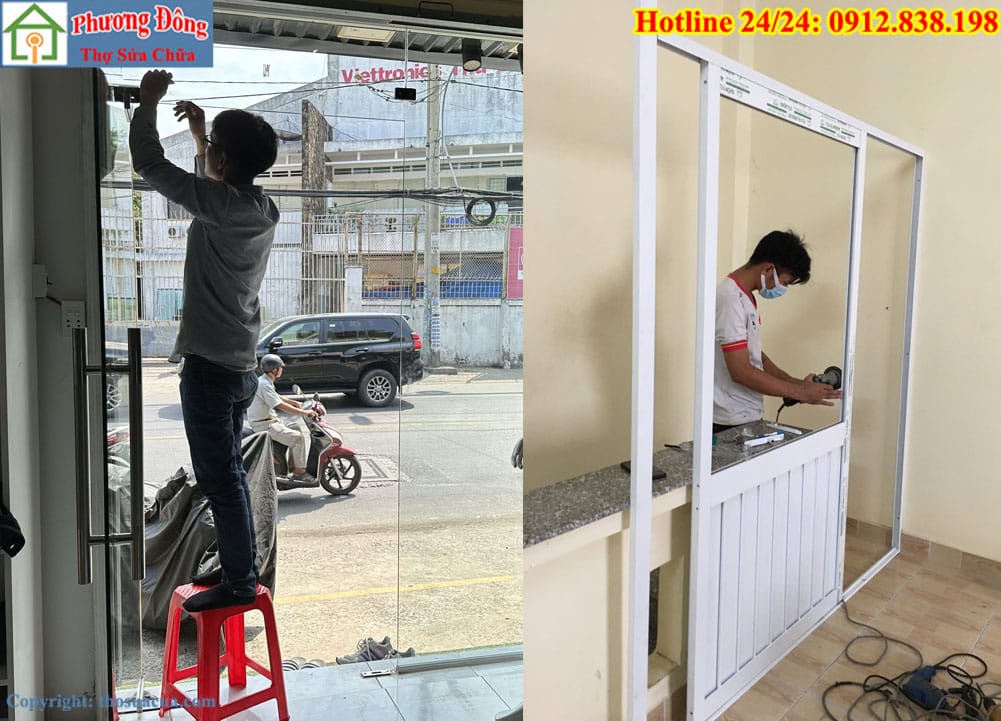 Sửa cửa kính tại phường Hồng Hà