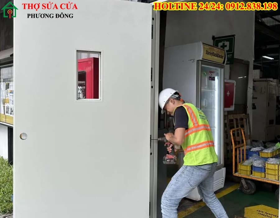 sửa cửa chống cháy kho xưởng