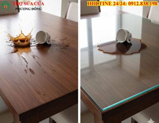 Cắt kính mặt bàn tại phường Hòa Hưng