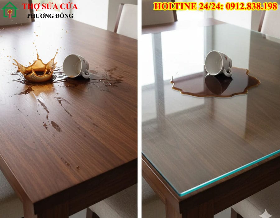 Cắt kính mặt bàn tại phường Hòa Hưng