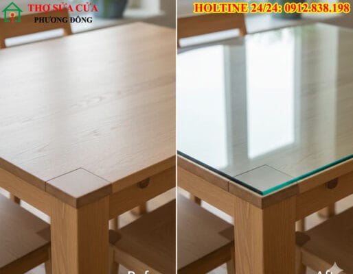 Cắt kính mặt bàn tại phường Minh Phụng