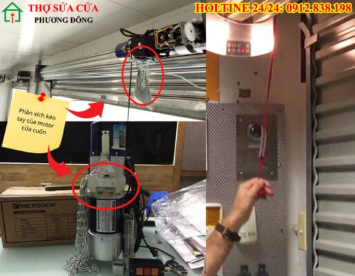 Cửa cuốn gặp sự cố mất điện