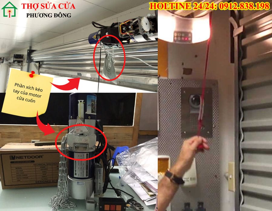 Cửa cuốn gặp sự cố mất điện