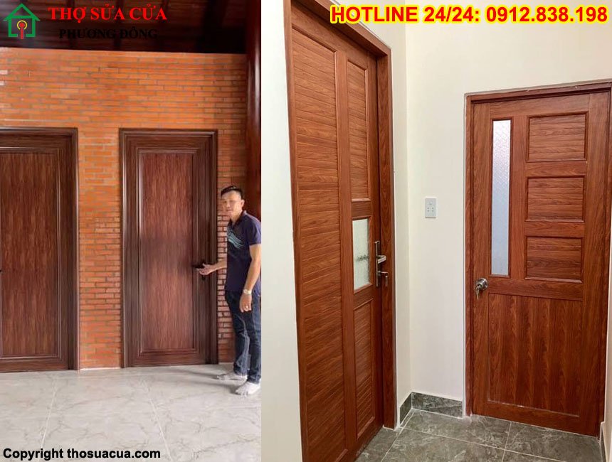 Cửa nhôm hệ vân gỗ