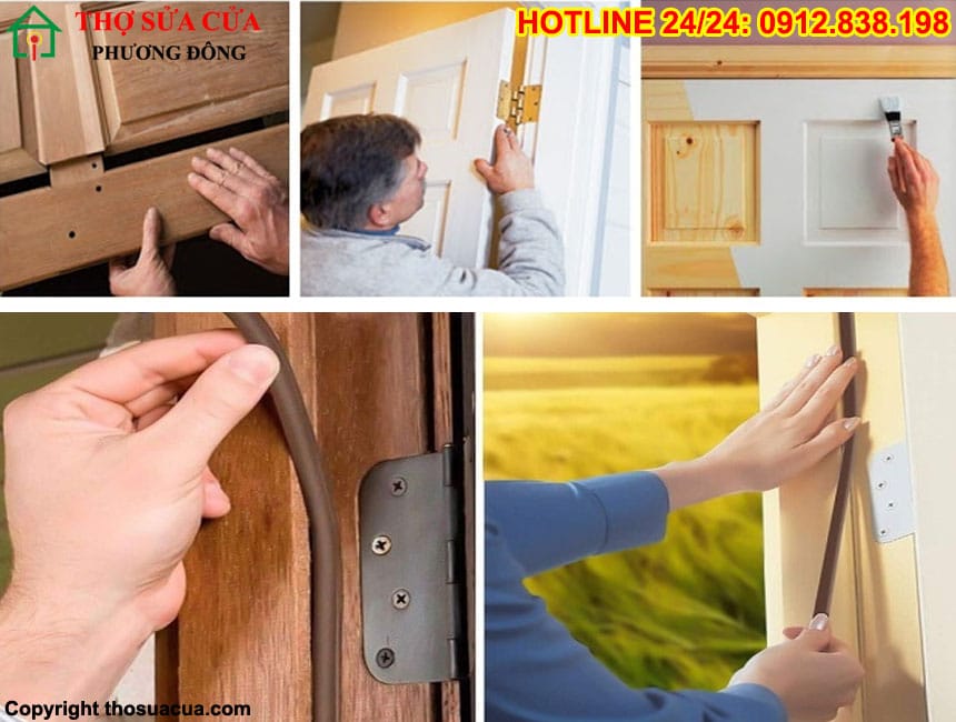 Sửa cửa gỗ bị hở không khít