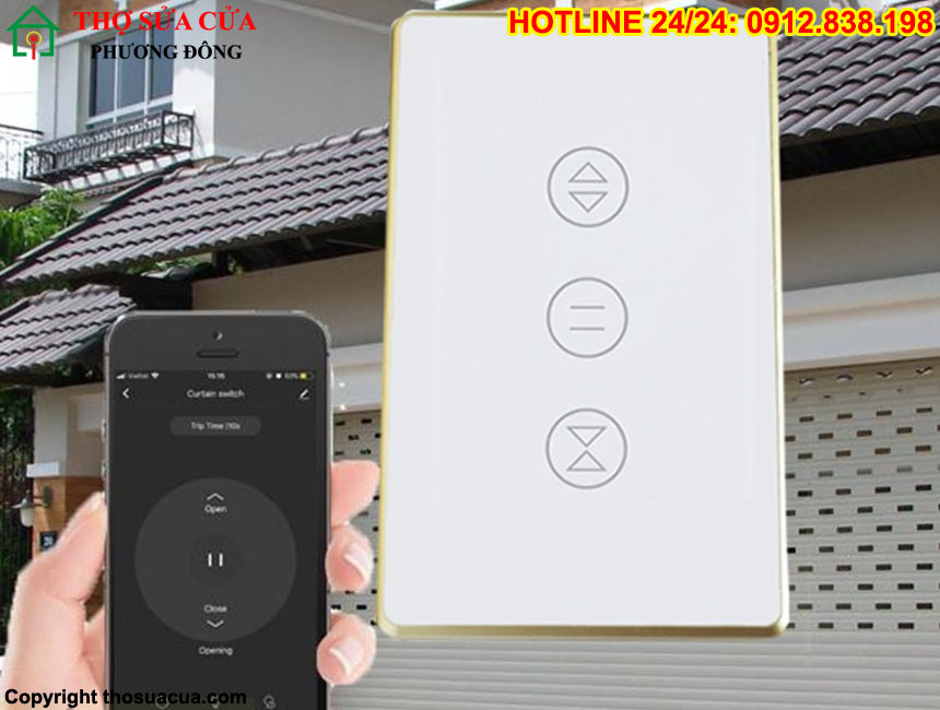 Bảo mật cửa cuốn điều khiển qua wifi