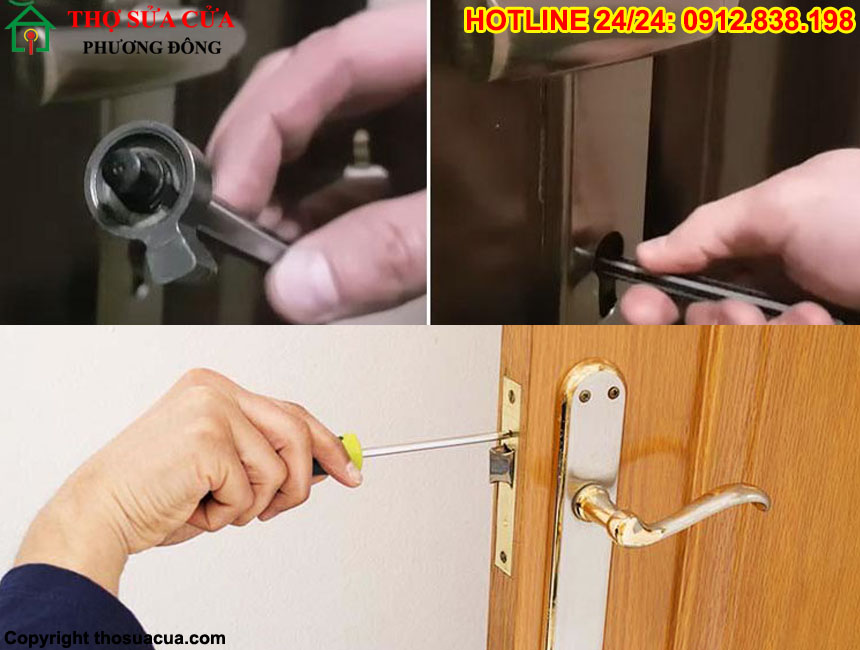 Cách khắc phục khóa cửa gỗ bị kẹt tay gạt