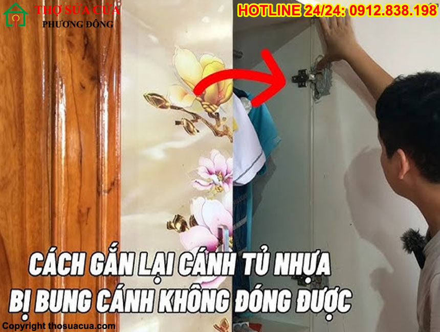Cách sửa bản lề tủ gỗ bị lỏng rụng cánh
