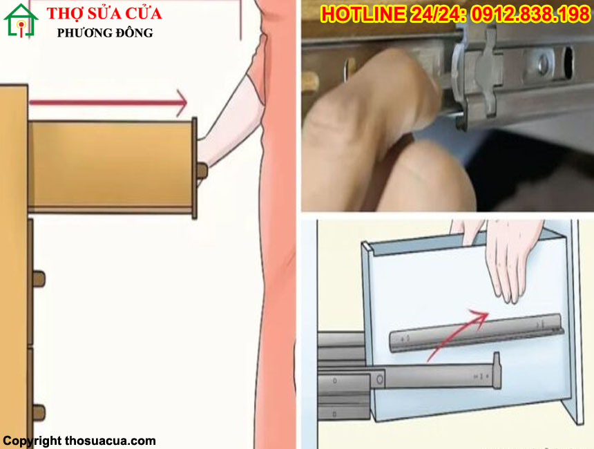 Cách thay ray ngăn kéo tủ gỗ