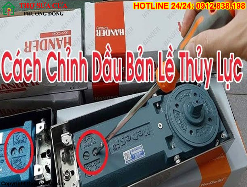 Căn chỉnh bản lề thủy lực