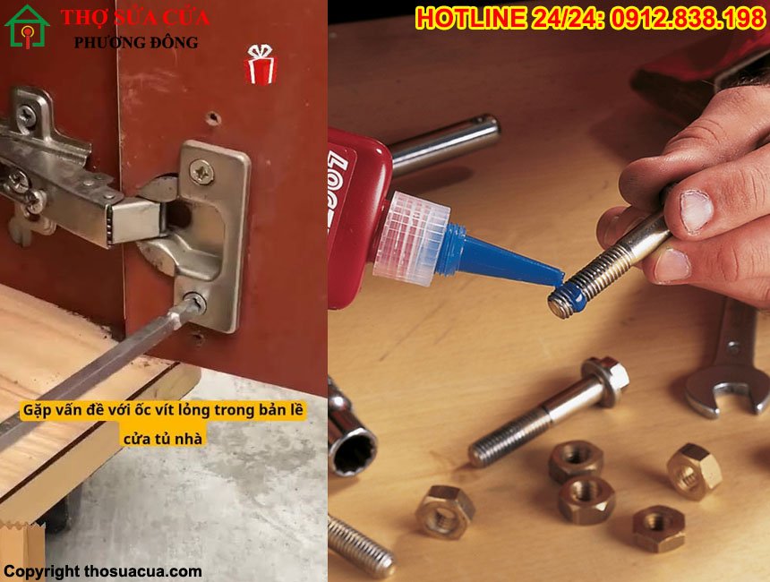 Khắc phục tình trạng ốc vít cửa lỏng