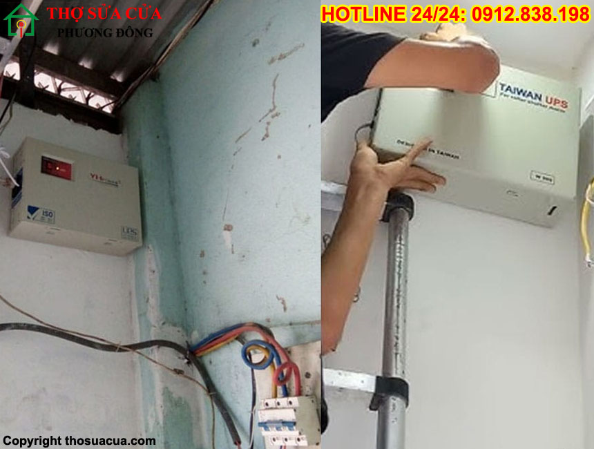 Thay bình ắc quy cửa cuốn