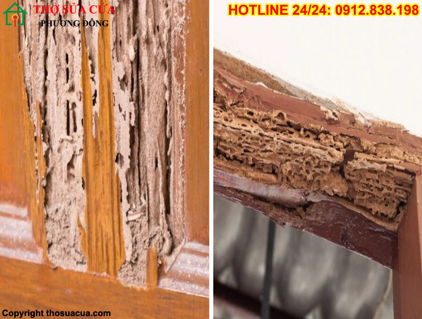 Thay thế khuôn cửa bị mối mọt