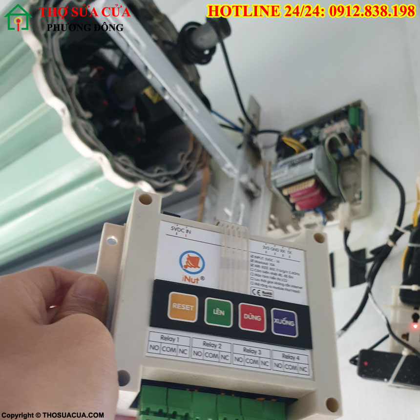 Lắp Bộ Điều Khiển Cửa Cuốn Qua Điện Thoại