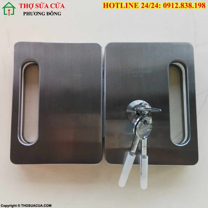 thay ổ khóa cửa kính cường lực