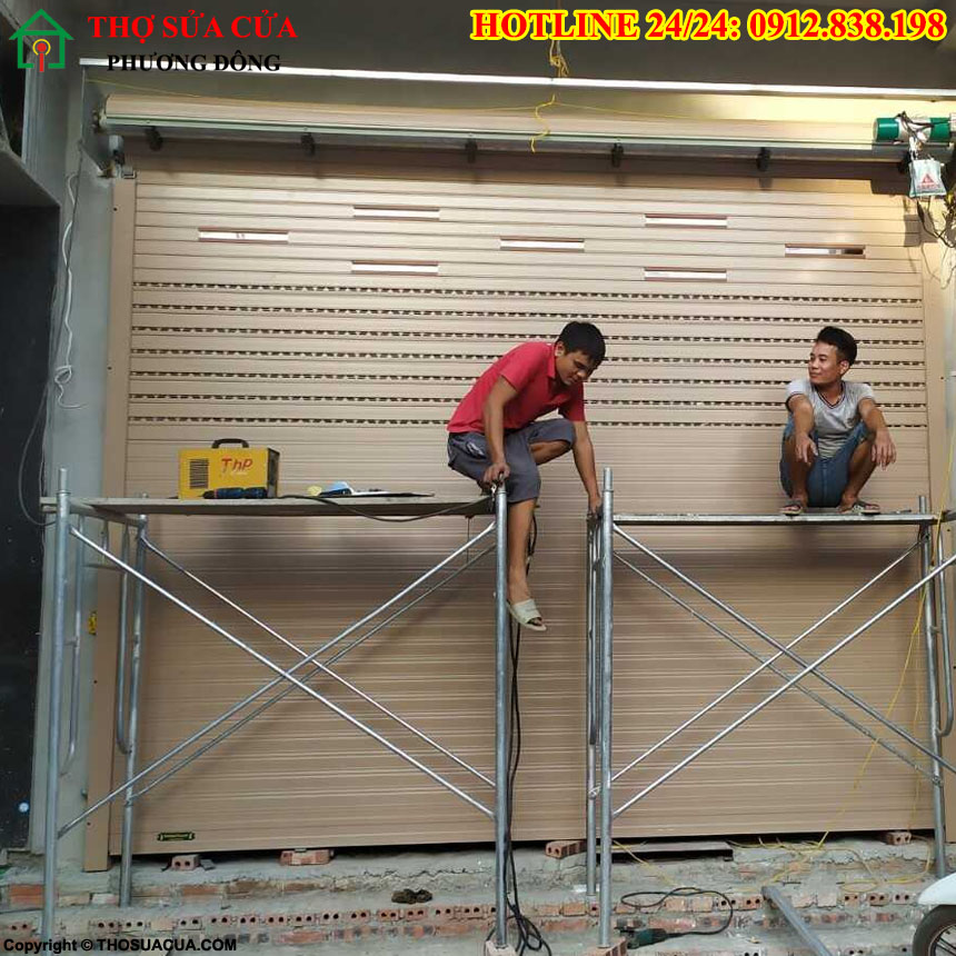 Thi công lắp đặt cửa cuốn