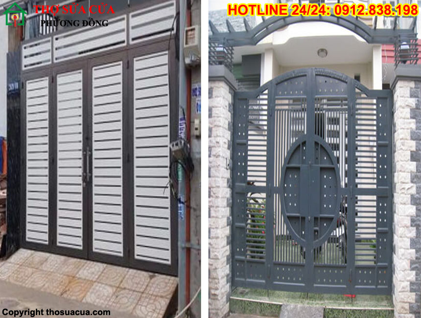 Cửa sắt hộp mạ kẽm