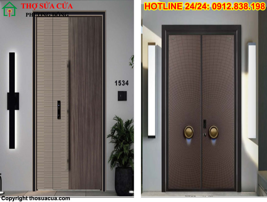 Cửa thép vân gỗ