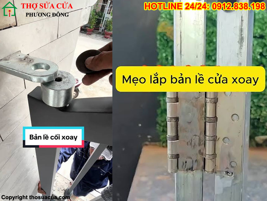 Thay bản lề cửa sắt